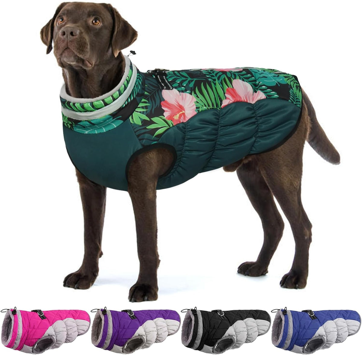Dog Winter Jacket Cozy Reflective Waterproof Windproof Warm Pet Garment,Comfortable Cold Weather Fleece Apparel Outfits with Zipper Closure for Small Medium Large Dogs Puppy Walking,X-Large - Image 12