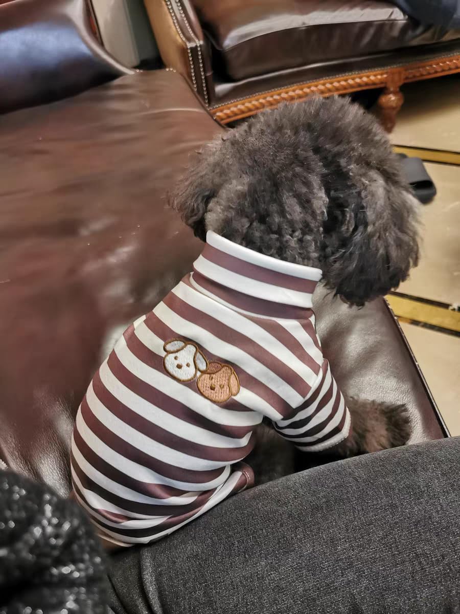 Soft cotton pet clothes showing back length coverage for medium dogs