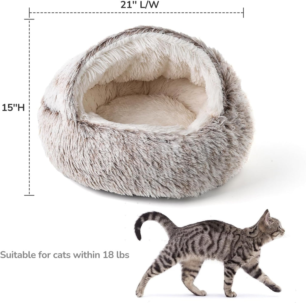 Side profile of Catism plush cat cave