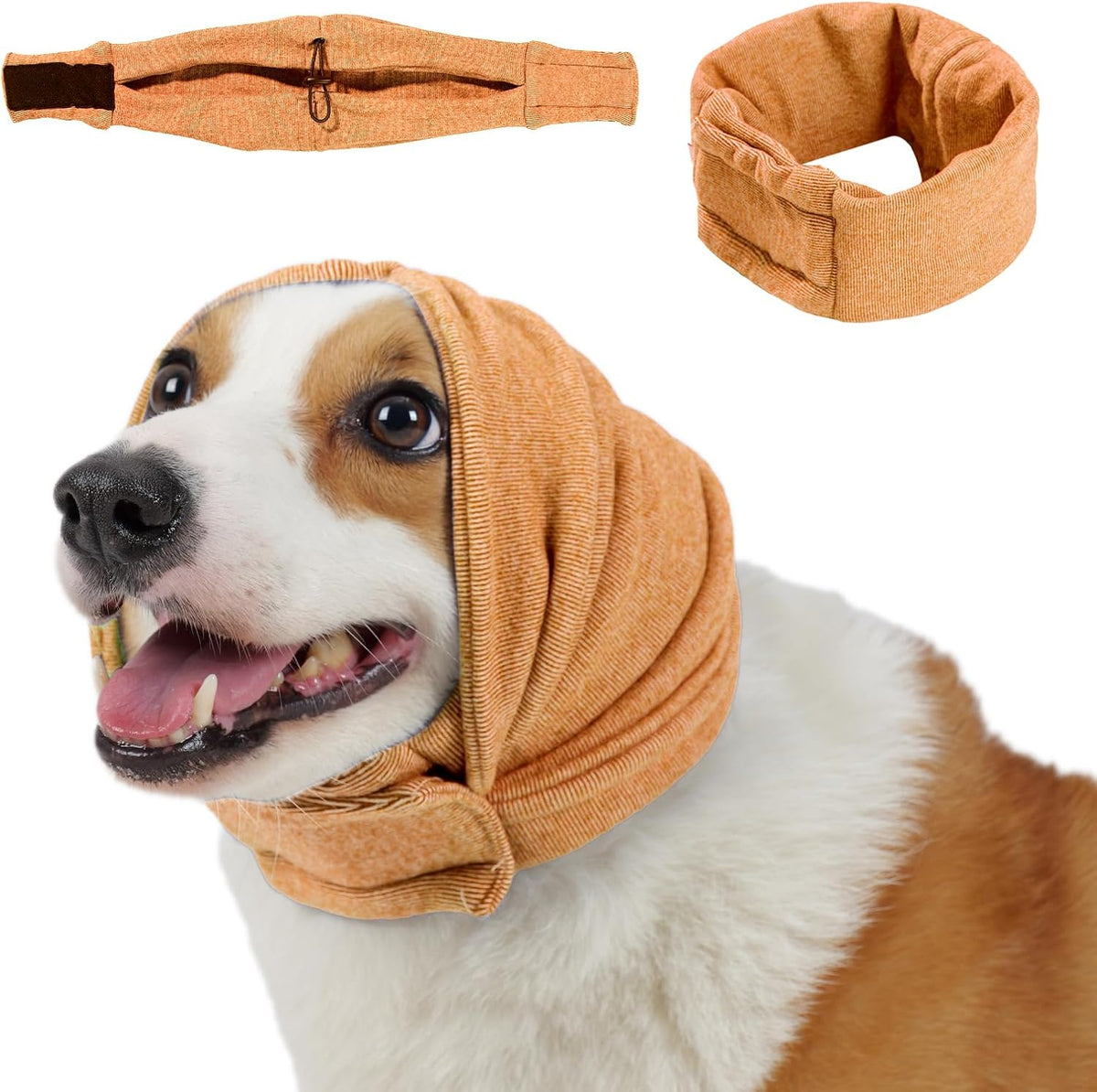 Dog Calming Hoodie, No Shake Ear Wraps for Dogs, Adjustable Dog Ear Muffs for Noise Protection, Ear Wrap Head Cover for Head Warp Anxiety Relief, Hematoma, Grooming and Force Drying - Image 12