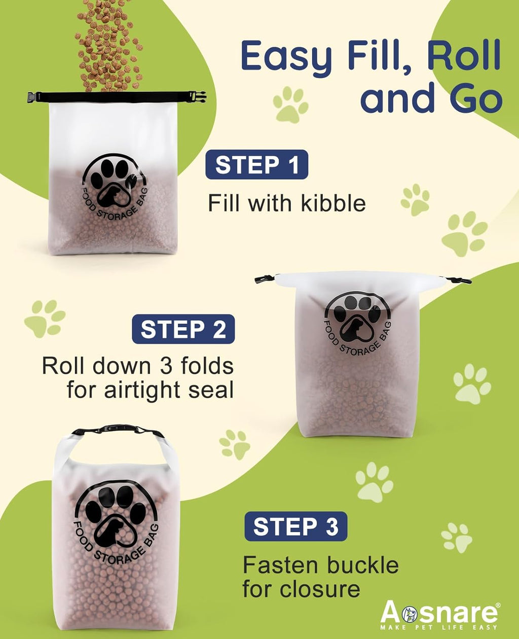 Aosnare pet travel bag showing leak-proof waterproof material texture