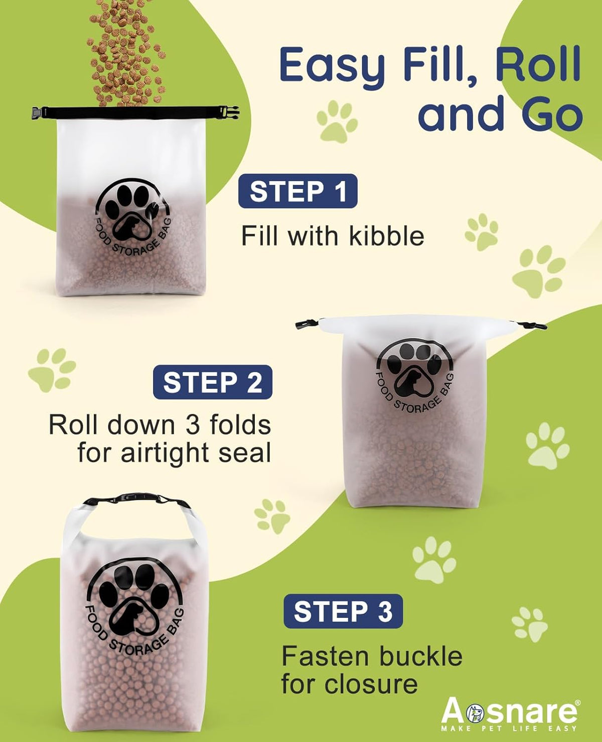 Aosnare pet travel bag showing leak-proof waterproof material texture