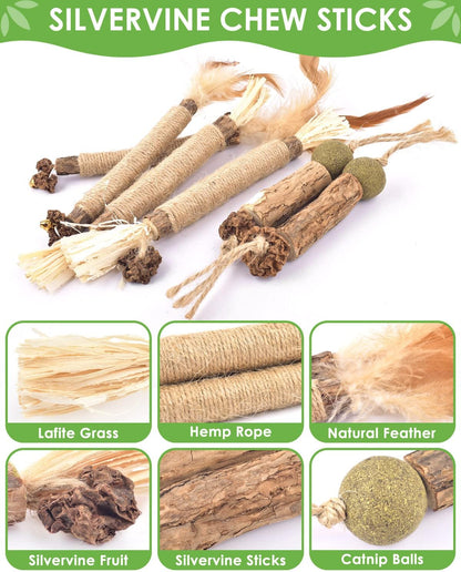 Tindtop catnip chew toys showing textured sisal rope details