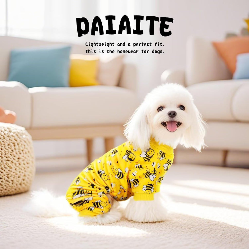 Close up of the wrinkle resistant and stretchable polyester fabric on the Paiaite pet outfit.