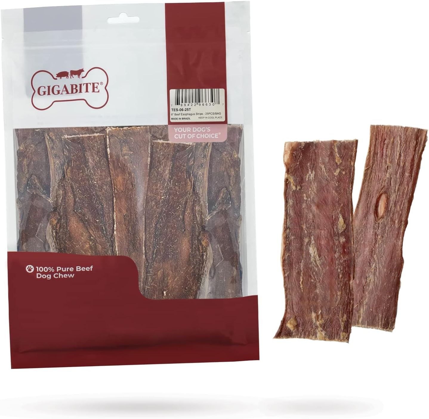 GigaBite Beef Esophagus Dog Treats - Natural Gullet Sticks for Dogs, High Protein Single Ingredient Dog Chews, Rawhide Free Dental Dog Treats for All Dog Breeds - Sticks (6 Inch), Pack of 35 - Image 12