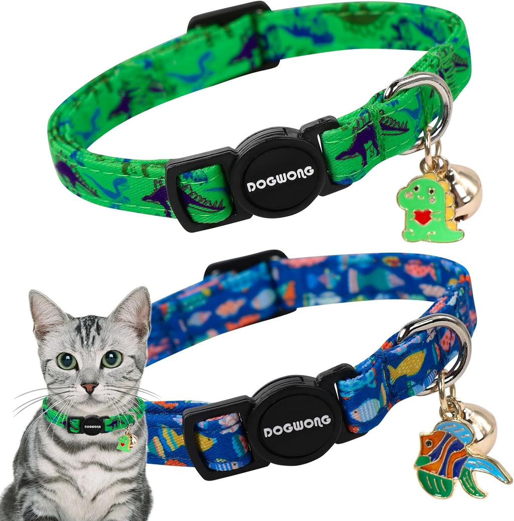 Cat Collar,2 Pack White Hemp Cat Collars Breakaway with Bell, DOGWONG Safety Buckle Wedding Cat Collar for Girl Boy Cats and Small DogsAdjustable 7-12 Inch,Pet Supplies Accessories - Image 9