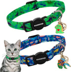 Cat Collar,2 Pack White Hemp Cat Collars Breakaway with Bell, DOGWONG Safety Buckle Wedding Cat Collar for Girl Boy Cats and Small DogsAdjustable 7-12 Inch,Pet Supplies Accessories - Image 9