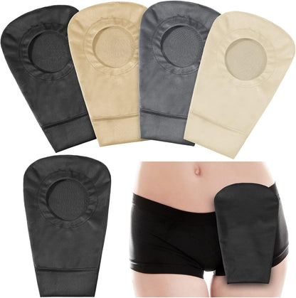 Sherr Ostomy Bag Cover 4 pieces set front view showing neutral colors.