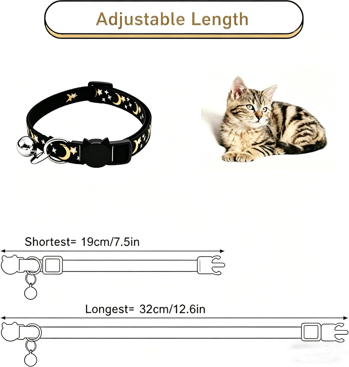 Detailed shot of the kitten-shaped quick-release breakaway safety buckle on the Dhgate adjustable pet collar.