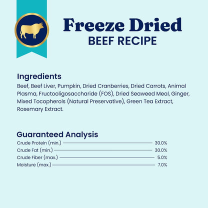 Solid Gold Freeze Dried Dog Food - W/Real Beef, Pumpkin & Superfoods - Freeze Dried Raw Dog Food Toppers for Picky Eaters to Serve as a Nutrient-Dense Meal Topper or High Protein Treats - 1.5oz - Image 9