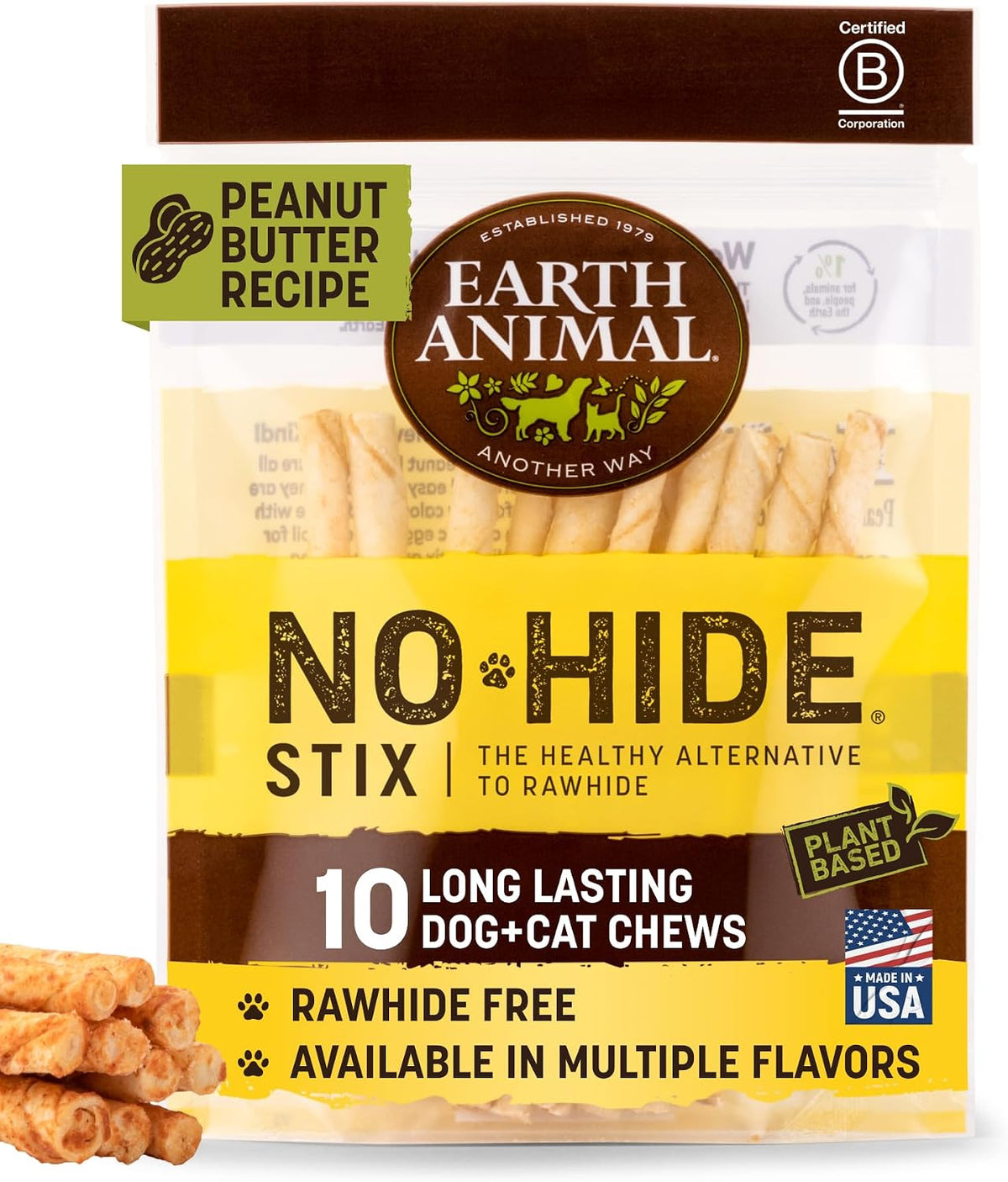 Earth Animal No Hide Stix - Long Lasting Rawhide Free Small Dog Chews Sticks, Chicken - 10 Count - Image 9