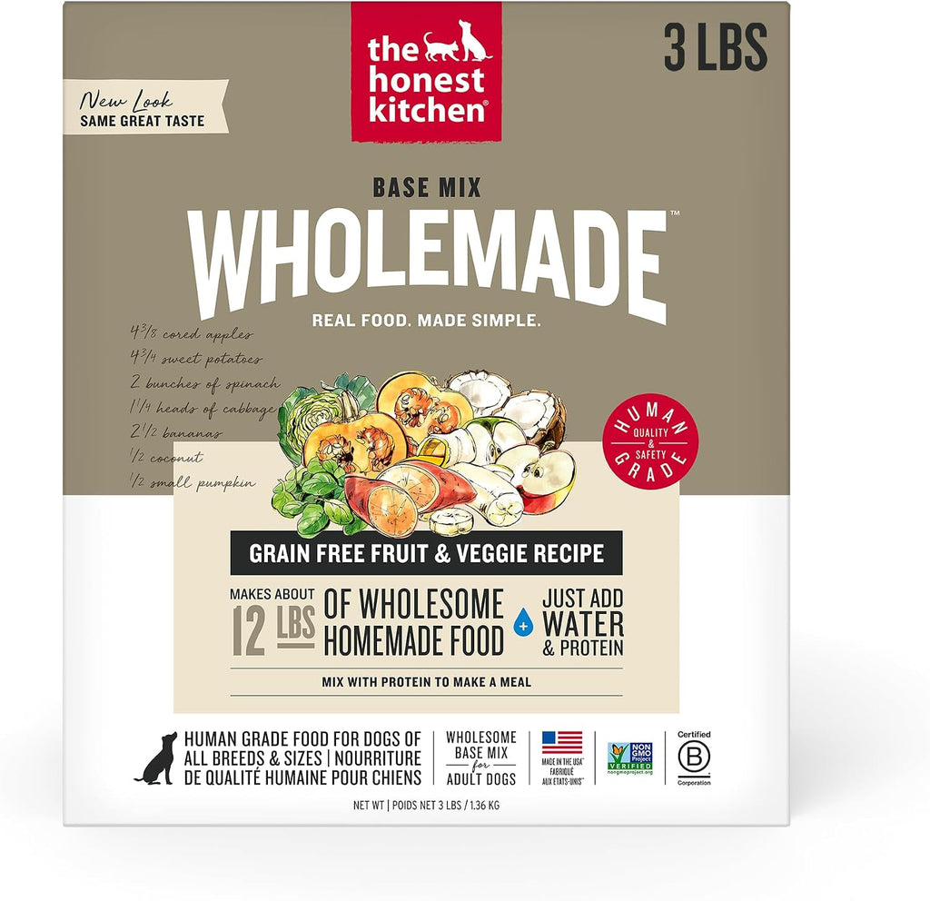 The Honest Kitchen Human Grade Wholemade(TM) Dehydrated Grain Free Fruit & Veggie Base Mix Dog Food (Just Add Protein), 7 lb Box - Image 12