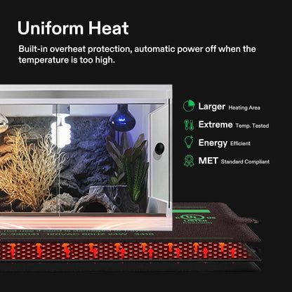 Close up of Vivosun reptile heating pad waterproof surface