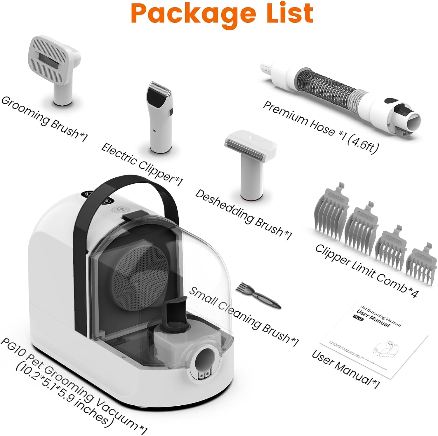 Ubrobo PG10 pet hair vacuum home cleaning tools in action.