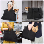 Ownpets Large Dog Purse Carrier, Carrier with Pockets for Medium Pets for Travel Vet Shopping, Fits 18-20 lbs, Cat and Dog Tote Bag, Women's Hands-Free Pet Carrier Bag, (Black) - Image 9