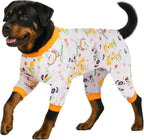 LovinPet Large Breed Dog Clothes Pajamas, Wound Care/Post Surgery Full Coverage Shirt, Dinosaur Land Blue Print, Lightweight Stretchy Knit Pullover Dog Onesie, Pet Pajamas for Dogs, Pet PJ's, 3XL - Image 10