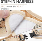 Pupteck no pull pet harness with reflective safety strips