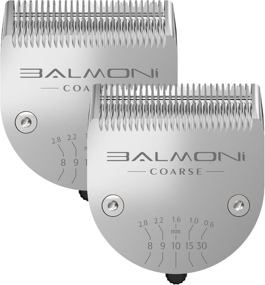 Professional Coarse + Fine 5-in-1 Clipper Blades (2-Pack) for 580 Series - Adjustable 0.6-2.8mm Detachable Metal Blades, Wahl Compatible, Steel Comb Ready (Fine x2) - Image 10