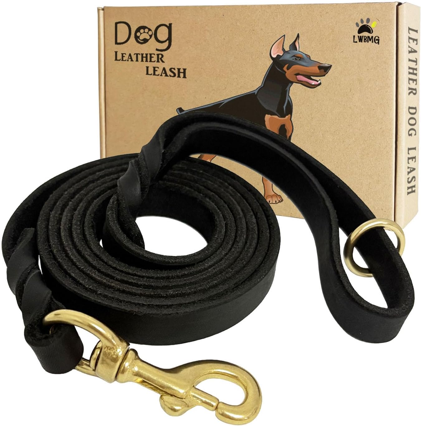LWBMG Leather Dog Leash 6ft x 3/4 inch, Heavy Duty Genuine Leather Braided Dog Training Leash, Soft and Strong Pet Lead for Large, Medium, Small Dogs - Image 10