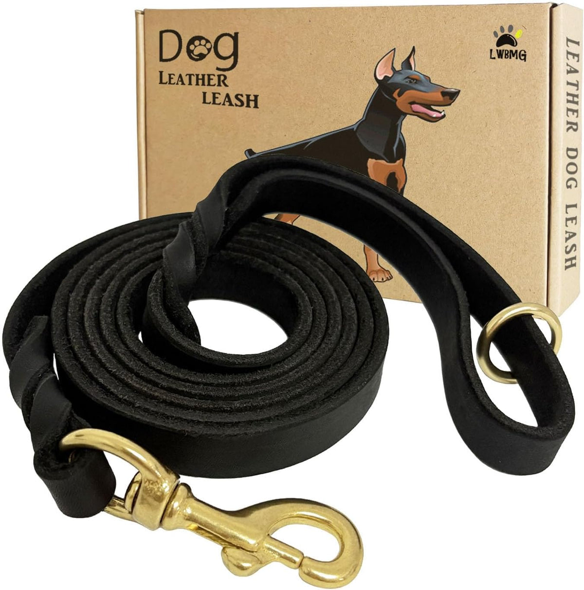 LWBMG Leather Dog Leash 6ft x 3/4 inch, Heavy Duty Genuine Leather Braided Dog Training Leash, Soft and Strong Pet Lead for Large, Medium, Small Dogs - Image 10