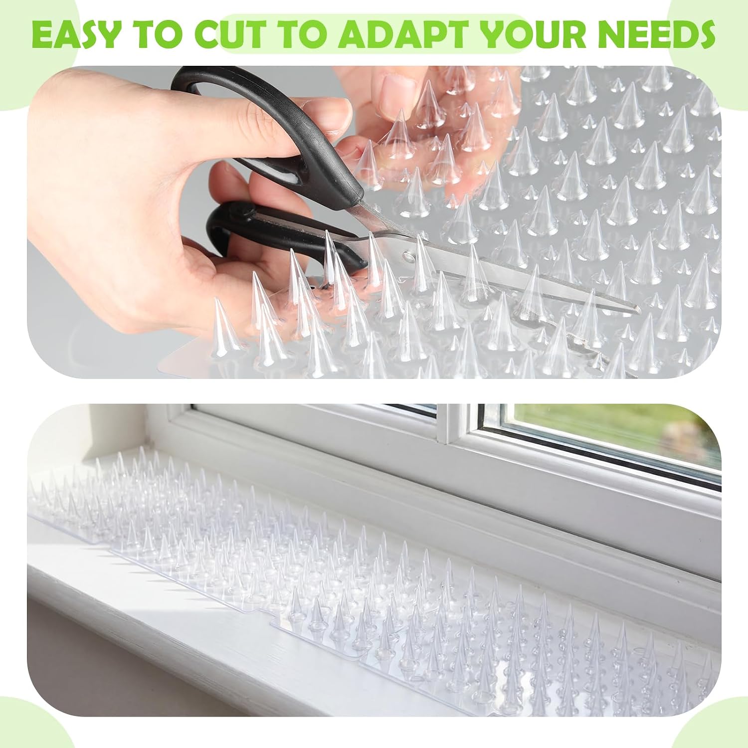 Human hands placing Teyva Daily deterrent mat on a sofa surface