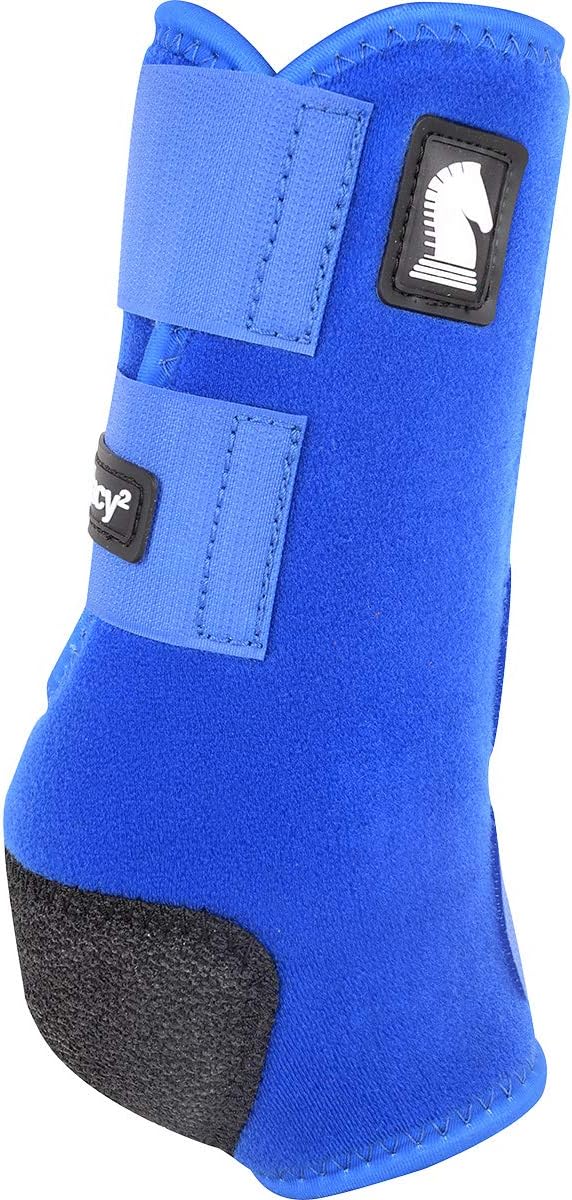 Classic Equine horse leg guards in medium size highlighting the patented Cradle Fetlock System.
