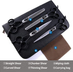 Fenice Peak professional pet shears showing built in silent handle buffer.