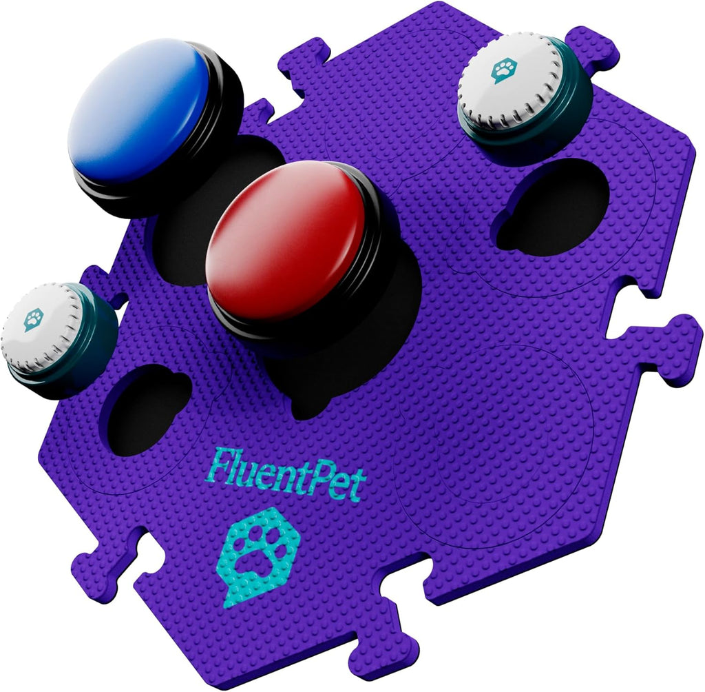 FluentPet Extra Large FlexTiles for Big and Small Buttons - 3-Pack - Holds Big 3.5 1.9" Talking Dog and Cat Buttons - Each Button Mat Securely Holds 6 Buttons - Durable and Non-Slip - Image 10