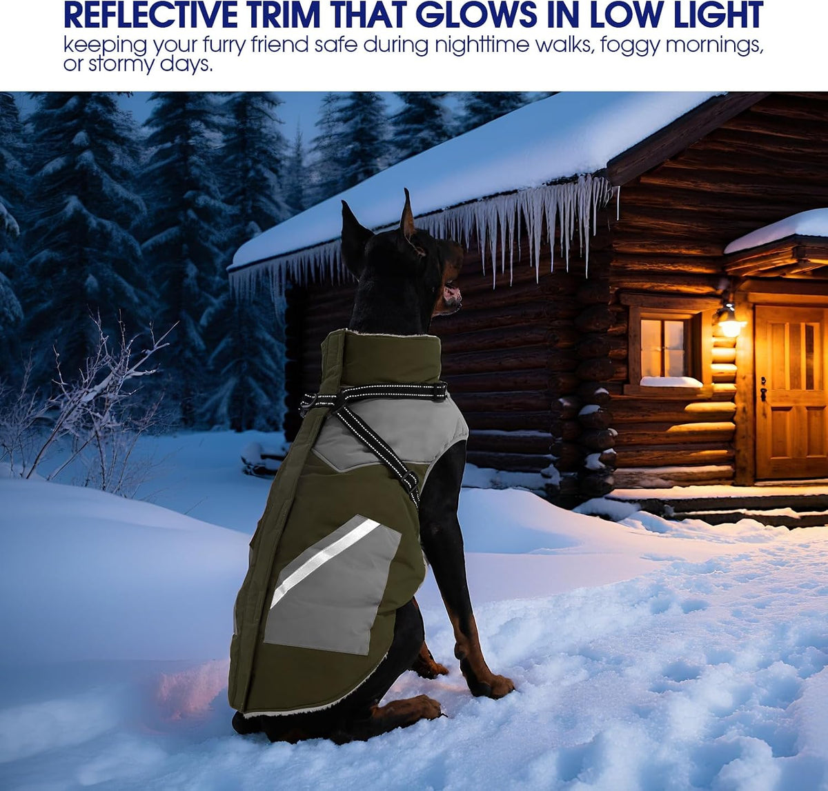 Functional pockets on side of Fuamey dog winter coat