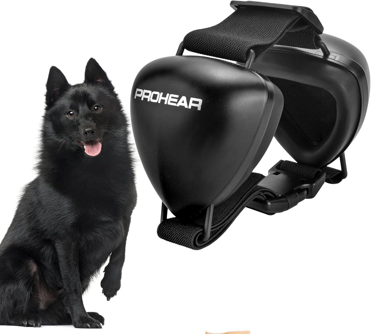 PROHEAR Dog Ear Muffs Hearing Protection for Dogs, NRR 28dB Noise Cancelling Headphones, Easy to Adjust Dog Hearing Protection Earmuffs for Thunder, Hunting, Tourism, Cars, Racing, Medium, Black - Image 11