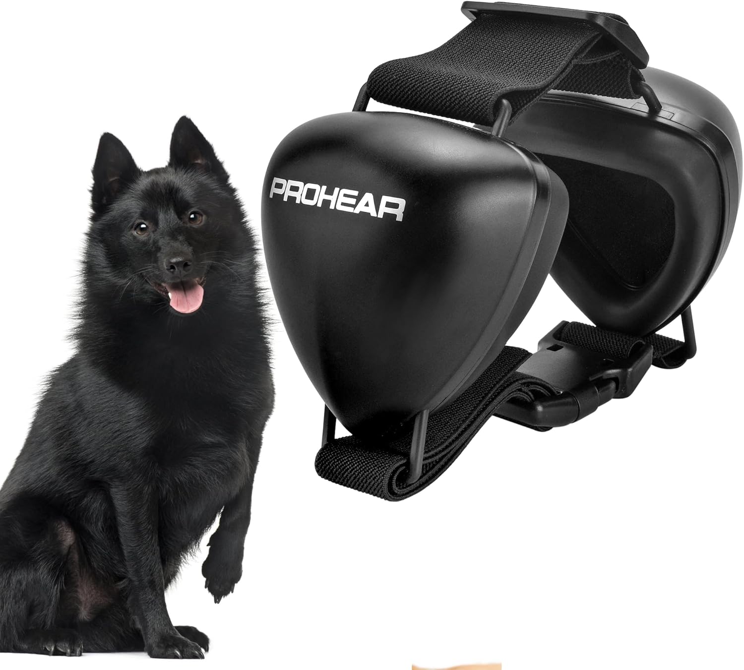 PROHEAR Dog Ear Muffs Hearing Protection for Dogs, NRR 28dB Noise Cancelling Headphones, Easy to Adjust Dog Hearing Protection Earmuffs for Thunder, Hunting, Tourism, Cars, Racing, Medium, Black - Image 11