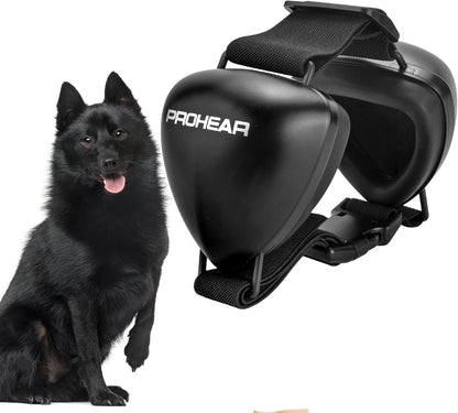 PROHEAR Dog Ear Muffs Hearing Protection for Dogs, NRR 28dB Noise Cancelling Headphones, Easy to Adjust Dog Hearing Protection Earmuffs for Thunder, Hunting, Tourism, Cars, Racing, Medium, Black - Image 11