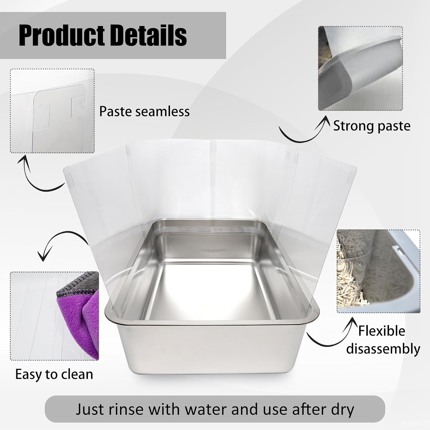 Close up of Yoiles PVC litter box protector material