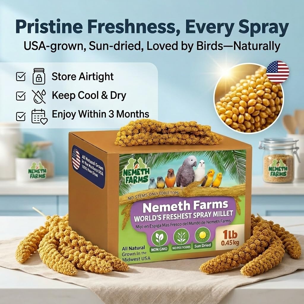 Nemeth Farms natural sun-dried millet spray for birds