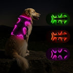 Light Up Dog Harness LED Dog Vest - USB-C Rechargeable RGB 9-LED, Slow/Fast Rainbow Modes, Reflective No-Pull Harness with Dual D-Rings & Handle for Small to XL Dogs (Orange, XL) - Image 9
