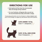 Liquid-Vet premium cat wellness formula dosing instruction detail