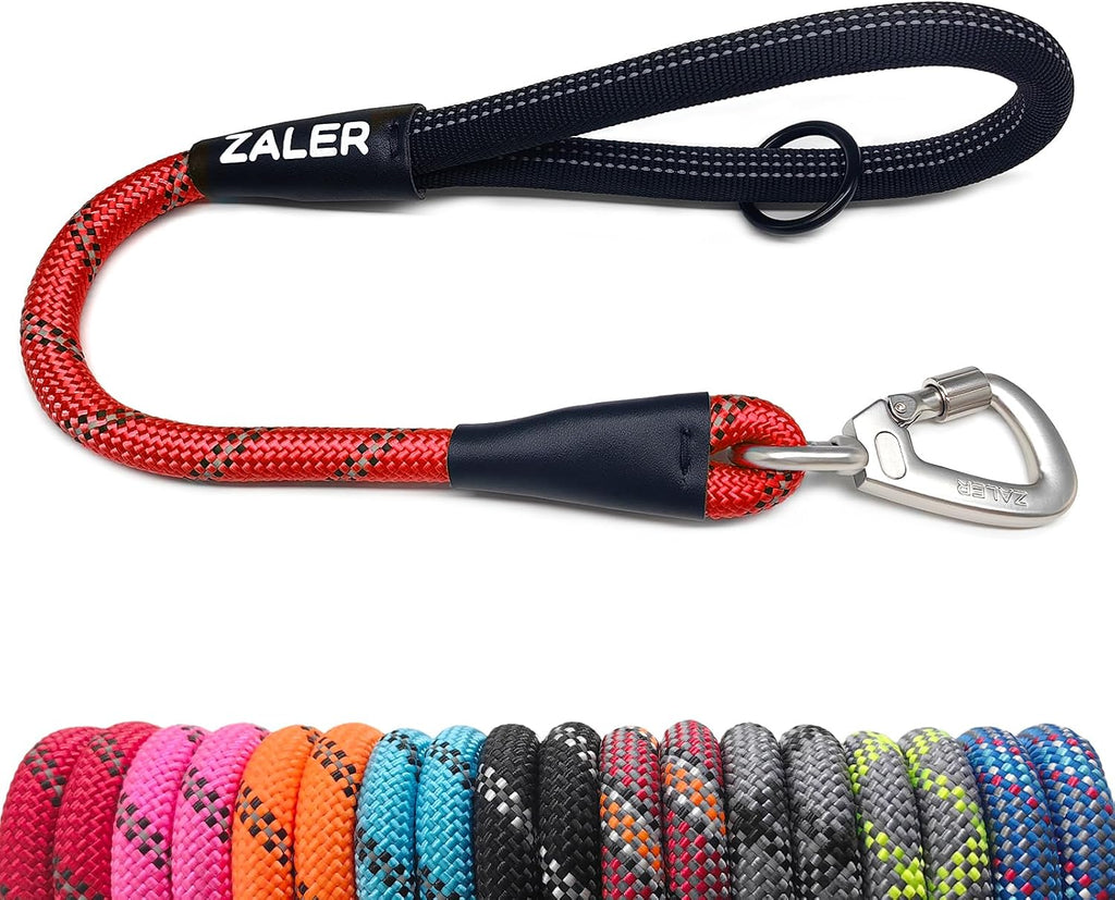 ZALER Short Dog Leash, 18 Inches Rope Traffic Leashes for Dogs, Reflective Dog Lead with O-Ring, Heavy Duty Pet Leash for Large and Medium Dogs (18'' Black) - Image 11