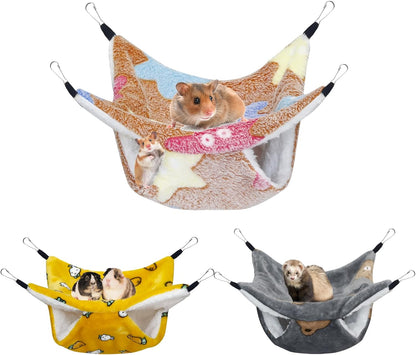 Yedsintu 3 piece small animal hanging hammock front view