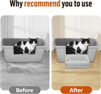 Non slip stickers on the base of light grey cat step stool
