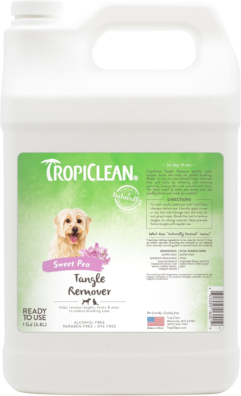 TropiClean Dog Detangler Spray Dematting, Leave in Conditioner, Perfect for Doodles & All Coat Types, Sweet Refreshing Scent, Made in the USA, 16 oz. - Image 9