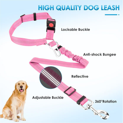 Close up of reflective stitching on Lukovee dog car restraint