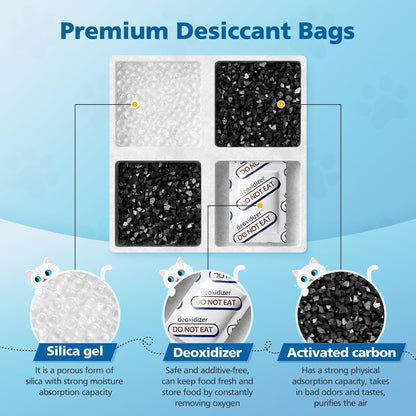 Caehomly 15 pack silica gel desiccant for pet kibble freshness