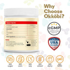 Premium collagen rich dog food topper powder back label