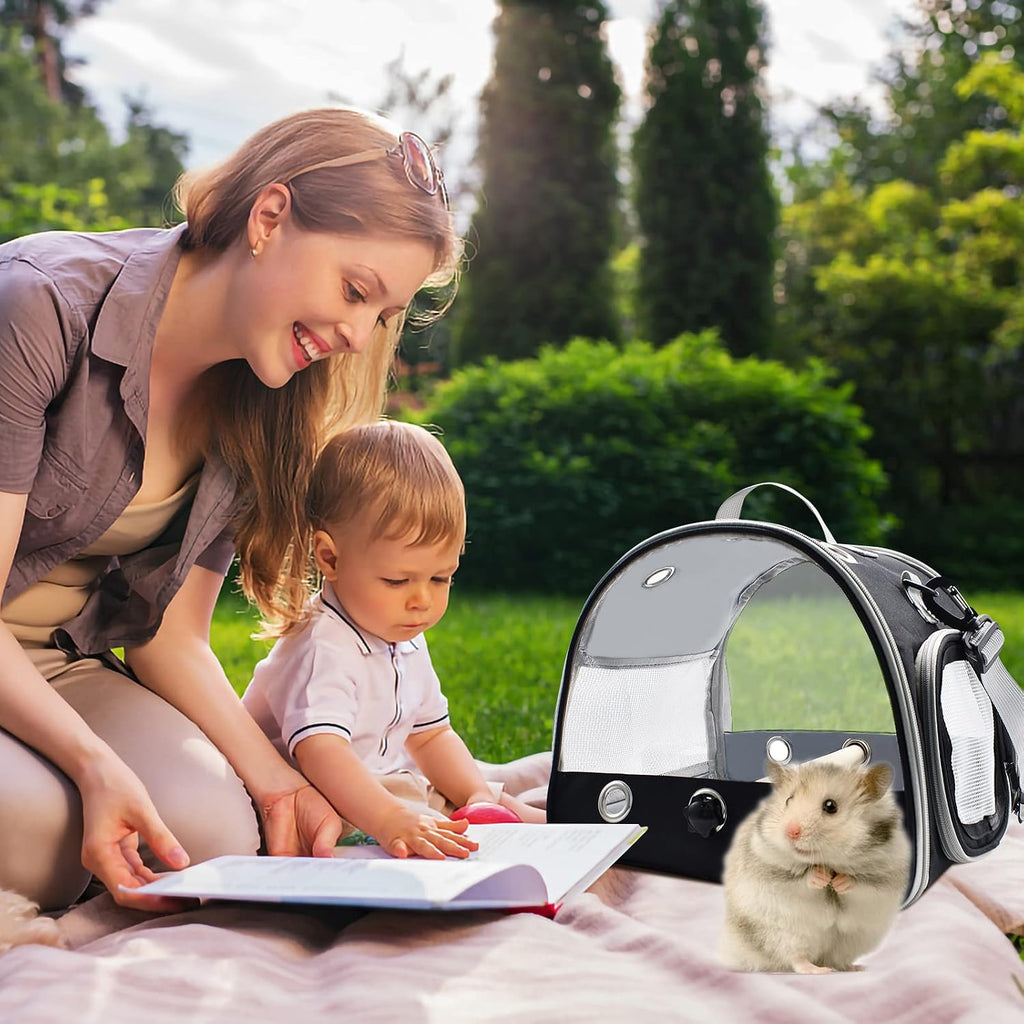 Wildox lightweight bird travel cage open with removable tray