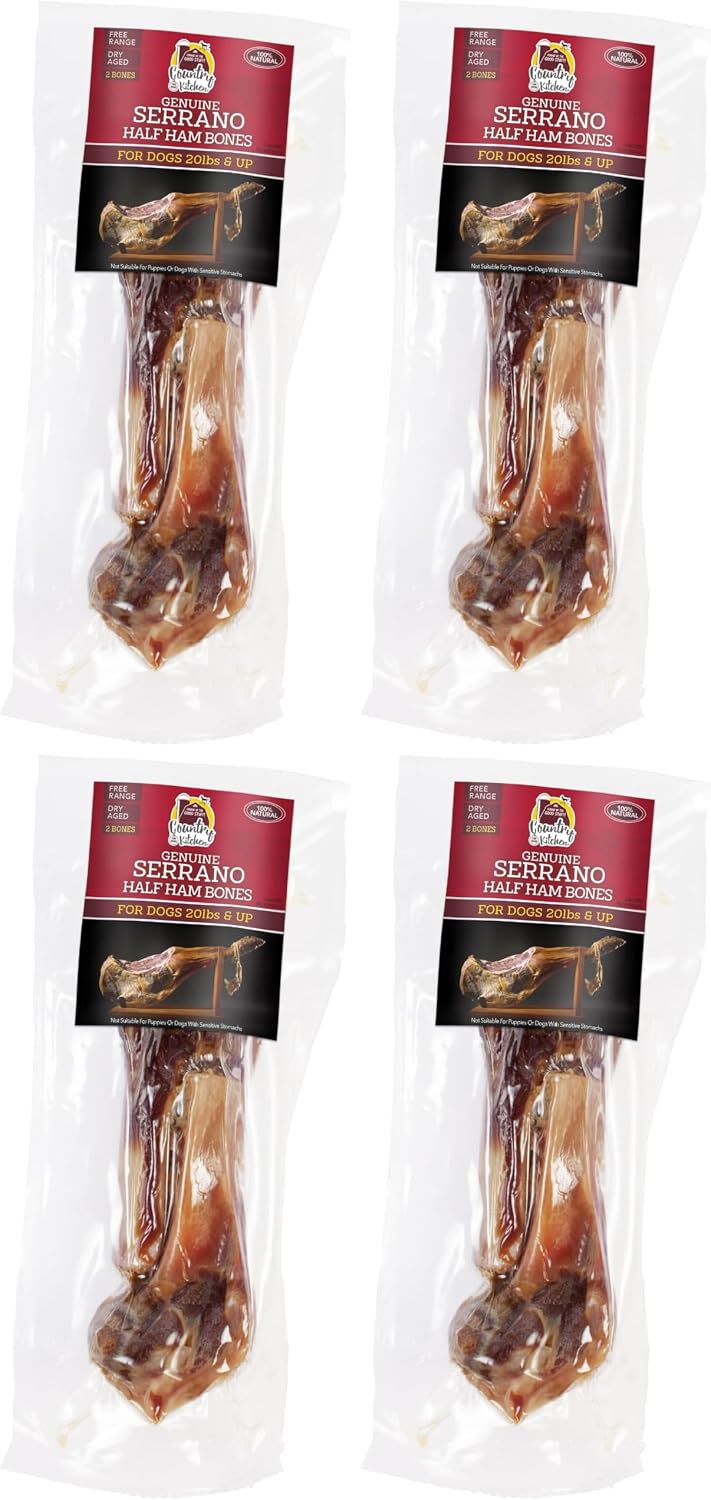 Country Kitchen Genuine Serrano Half Ham Bone, 100% Natural, Dry Aged, for Medium Sized Dogs, 20 lbs and up, 2 Bones, Pack of 1 - Image 12