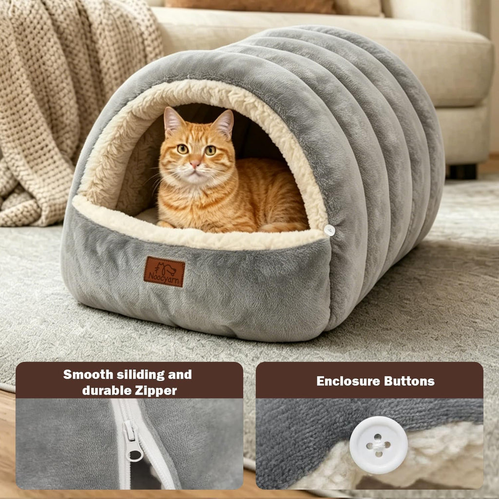 Noocyarn cat house bed unzipped into two separate mats