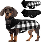 Kuoser reversible dog winter coat black XS front view