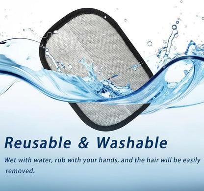 AUBELL reusable pet hair removal mitt rinsing under tap water