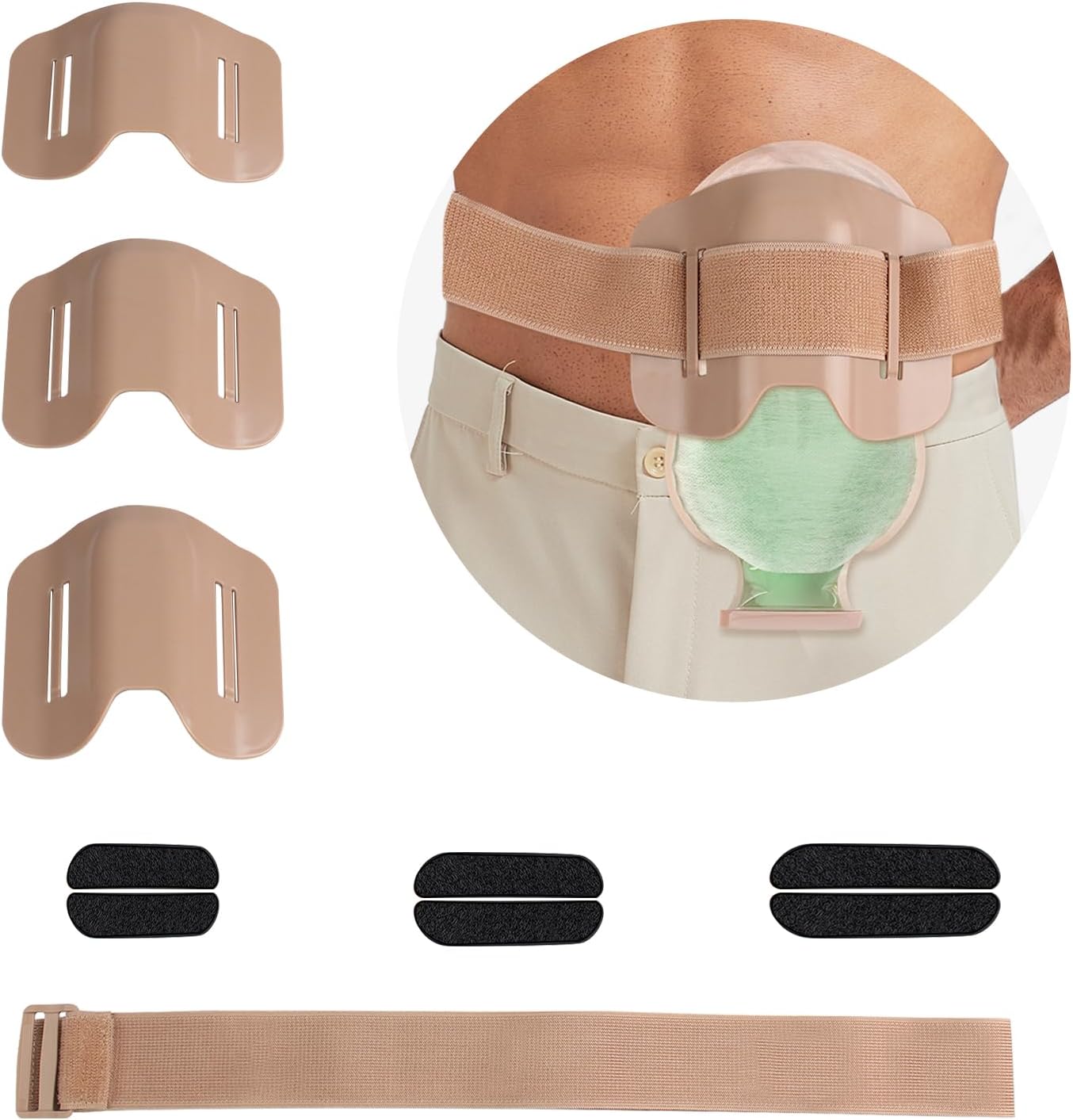 Heagimed Stoma Shield And Ostomy Belt Front View For Sports Protection