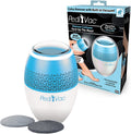 PediVac Electric Callus Remover front view showing white and blue design.